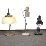Anglepoise lamp and two other vintage desk lamps,
