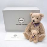 Steiff Germany teddy bear set, 021411 'Flora u. Florinchen' boxed with certificate.