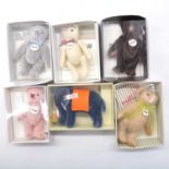 Six Stieff Germany teddy bears, all boxed with certificate.
