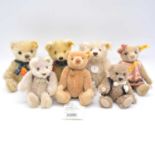 Seven Steiff Germany teddy bears