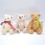 Three Steiff Germany Club event teddy bears, 2009, 2018, 2019