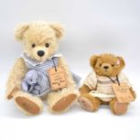 Two Robin Rive teddy bears 'Sabine' and 'Delphine'
