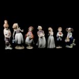 Seven Lladro porcelain figures