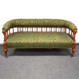 Edwardian oak sofa