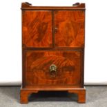 George III mahogany night cupboard,