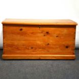 Victorian stripped pine blanket box