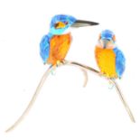 Swarovski Crystal 'Kingfishers', from the Birds of Paradise series, boxed
