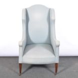 Edwardian wing-back easy chair,