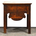 George III oak stool commode