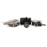 Vintage cameras, one box including Zenit TTL, Olympus Trip 35 etc