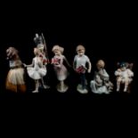 Six Lladro porcelain figures