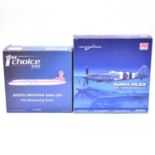 Two aircraft models, Hobbymaster ref HA7601 Spitfire