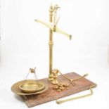 Balance scale, bellows, warming pan,