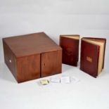 Victorian and later coins, two coin cabinets, and coin collecting books.