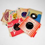 45s single vinyl music records, one box of mostly 1960s Rock N' Roll, Pop and Beat