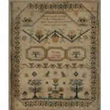 A William IV needlework sampler.