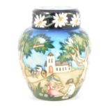 Nicola Slaney for Moorcroft Pottery, a Daisy Daisy pattern ginger jar and cover