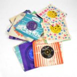 45s vinyl music records, one box of aprox 400+ mixed 1950s and 1960s