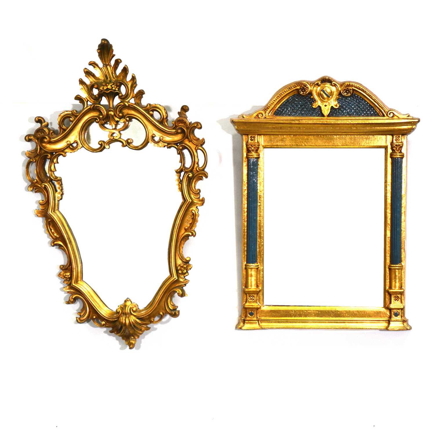 Two modern wall mirrors,