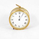 Small brass cased clock,