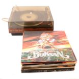 Bang & Olufsen Beogram 1000 turntable and twenty-one LP vinyl music records