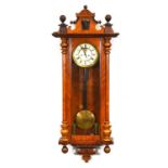 Vienna walnut cased wall clock,