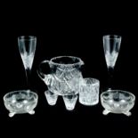 Quantity of cut crystal glassware