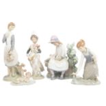 Collection of Lladro, Nao, and other continental figurines