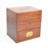 Victorian mahogany pharmacist's box,