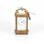 French brass carriage clock,