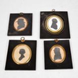 Miniature silhouette portraits,