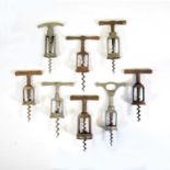 Eight French corkscrews,