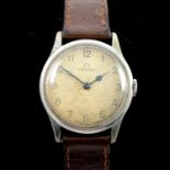 Omega - a gentleman's 1943 stainless steel wristwatch.
