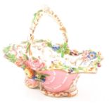 Coalbrookdale style porcelain dessert basket,