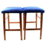 Pair of George V 1910 Coronation stools, for use by Sir James and Lady Porter