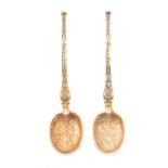 Two silver gilt 1937 Coronation spoons,