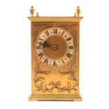 Brass cased mantel clock,