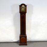 Reproduction mahogany grandmother clock,