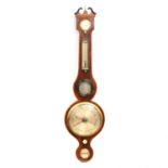 Mahogany banjo barometer,