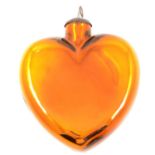 Large heart-shaped mercury glass 'witches ball'