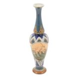Doulton Lambeth pottery vase by Florence Barlow,