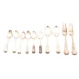 Small quantity of silver cutlery,