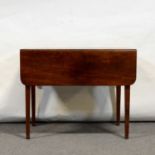 Victorian mahogany Pembroke table and a walnut veneered bureau,