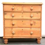 Pine chest of drawers,