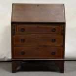 Edwardian mahogany bureau,