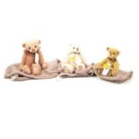 Three Charlie Bears Minimo collection teddy bears, with collectors bags