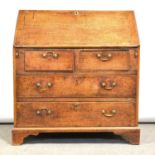 George III oak bureau,