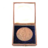 Bronze medallion by John Pinches to a design by Thomas Woolner,