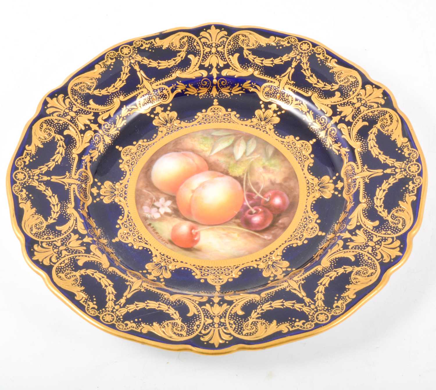 Royal Worcester fruit painted cabinet plate,