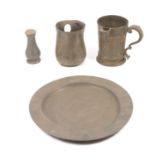 Small quantity of pewter